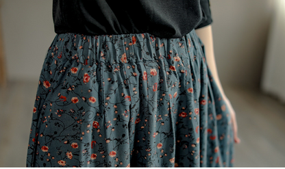 Retro Literary Mid-length Skirt