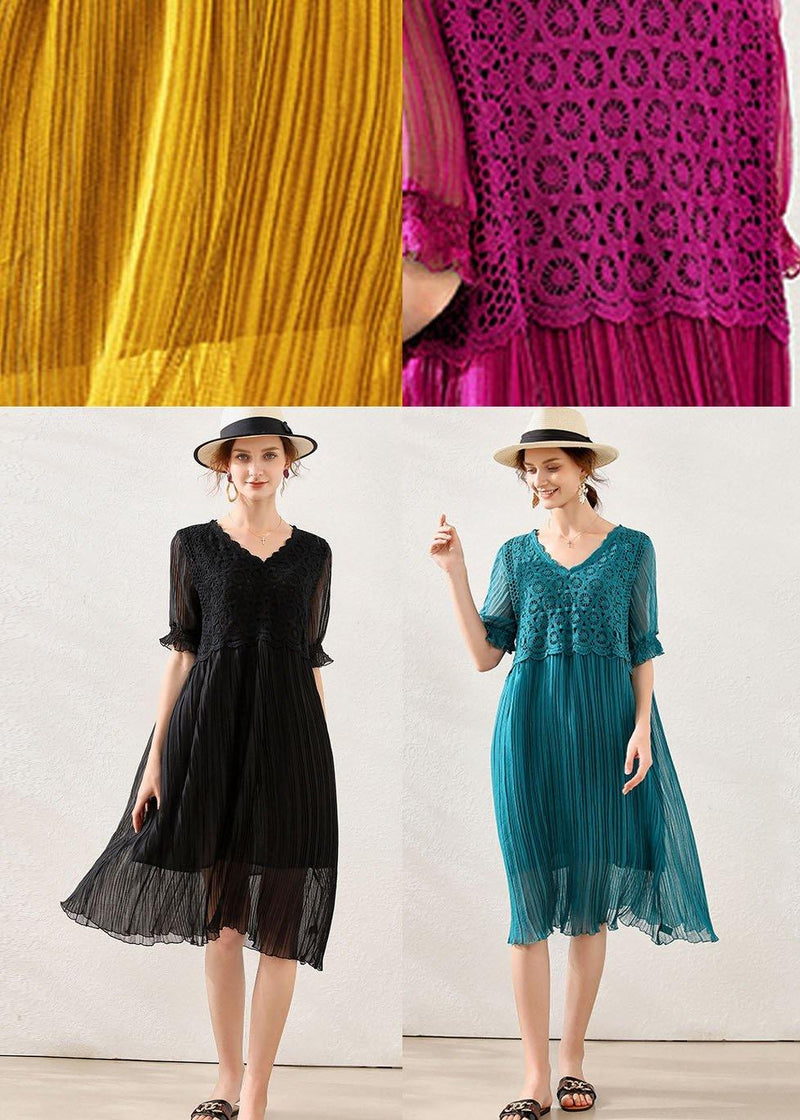 Rose Flare Sleeve Spring Long Dress