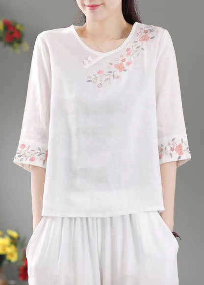Stylish Yellow Embroidered Shirt Tops Half Sleeve