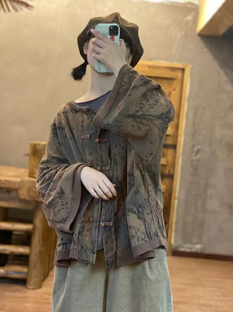 Winter Worn Button Pocket Loose Coat