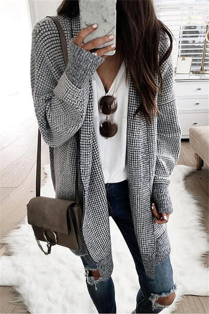 Cozy Swallow Gird Open Cardigan
