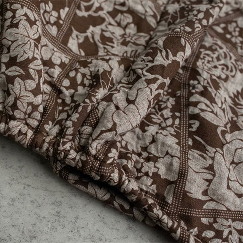 Printed Elastic Waist Skirt