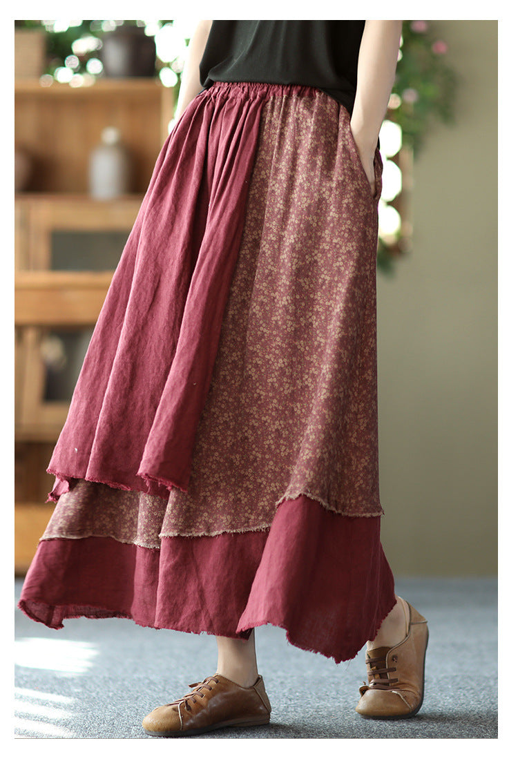 Heavy Industry Irregular Print Skirt