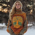 Vintage Tree Of Life Earth Tone Cozy Thick Sweater artswardrobe