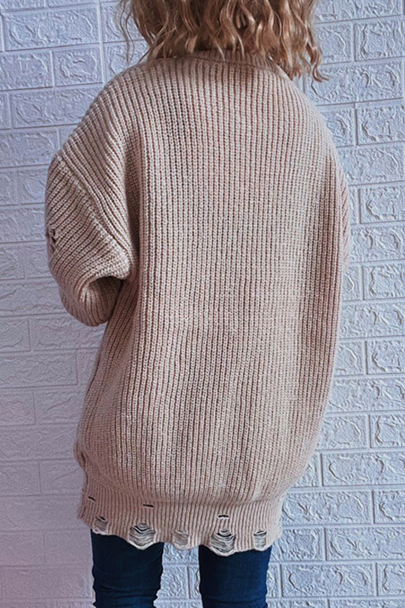 Street Ripped O Neck Tops