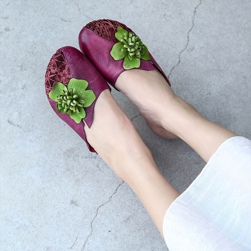 Plaited Leather Slippers