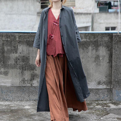 Autumn Retro Single-breasted Thin Wind Coat