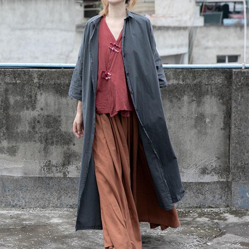 Autumn Retro Single-breasted Thin Wind Coat
