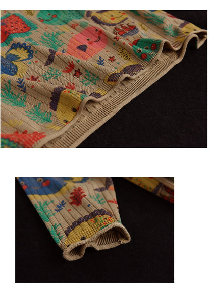 -print Cotton-knit Top