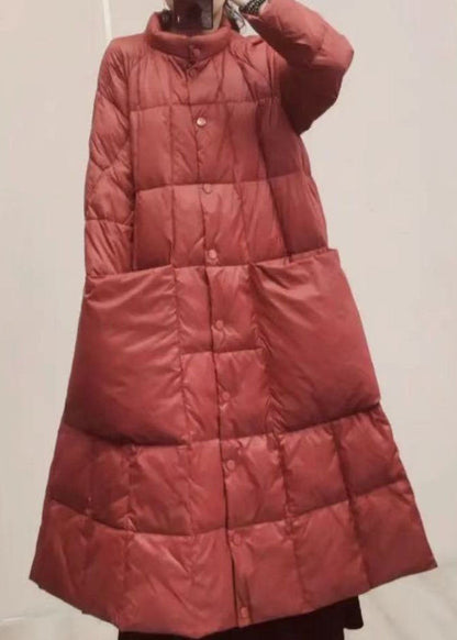 Green Stand Collar Pockets Warm Duck Down Canada Goose Jacket Winter