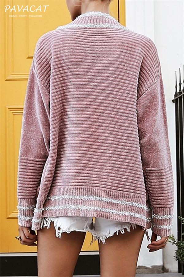 Chenille Tassel Pocket Sweater Cardigan