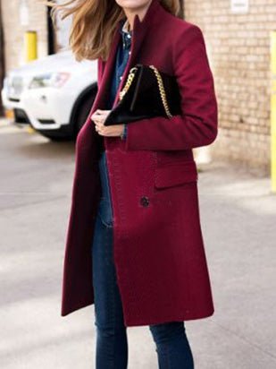 Coats Lapel Double Breasted Wool Coat