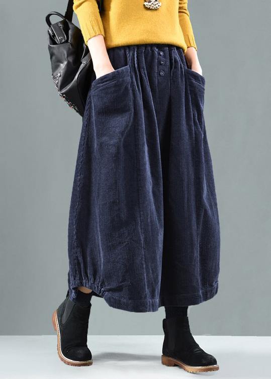 Elastic Waist Pockets Spring Wardrobes Tutorials Blue Skirt