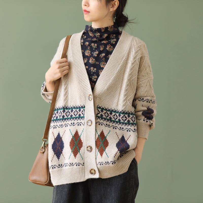 Large Size Loose Literary Long-sleeved Sweater