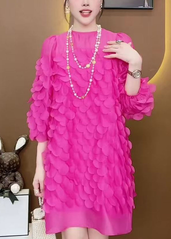 Rose O-neck Original Design Dress Half Sleeve