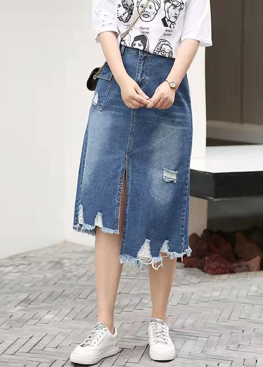Retro Large Elastic Waist Spring New Denim Skirt