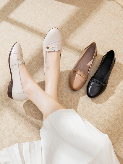 Summer Autumn Leather Soft Retro Shoes