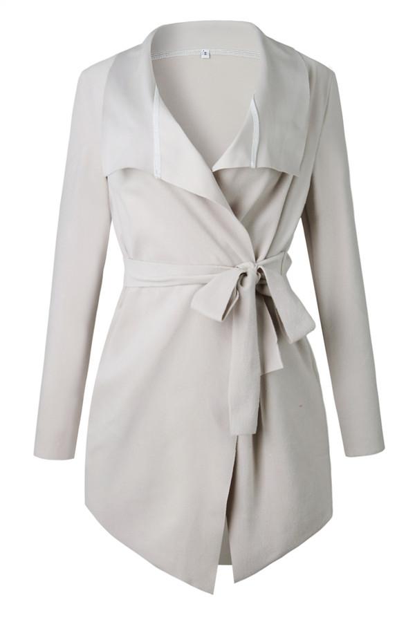 V-neckline Tie Irregular Elastic Cardigan Sweater