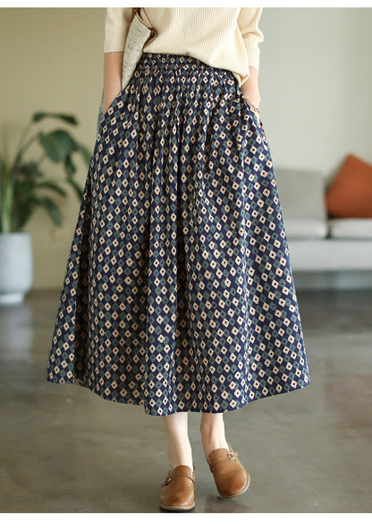 New Retro Elastic Waist Skirt
