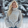 Vintage Celtic Tree Of Life Cozy Thick Aran Sweater artswardrobe