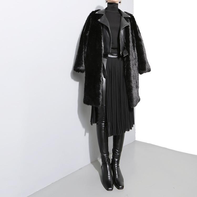 Allen Chiffon Belted Half Skirt