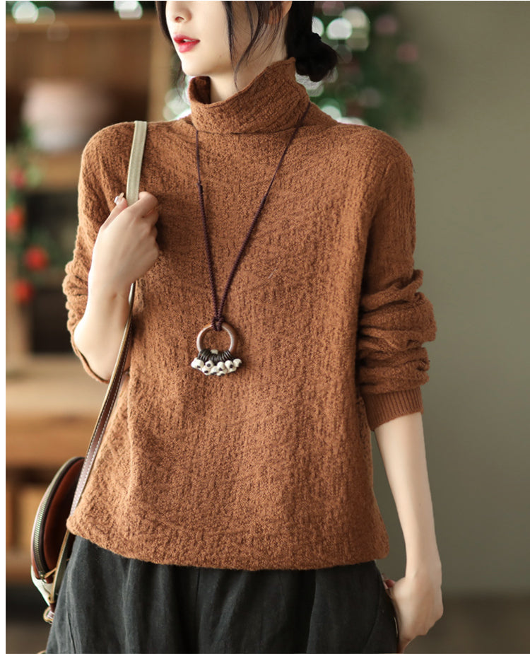 Jacquard Turtleneck Sweater