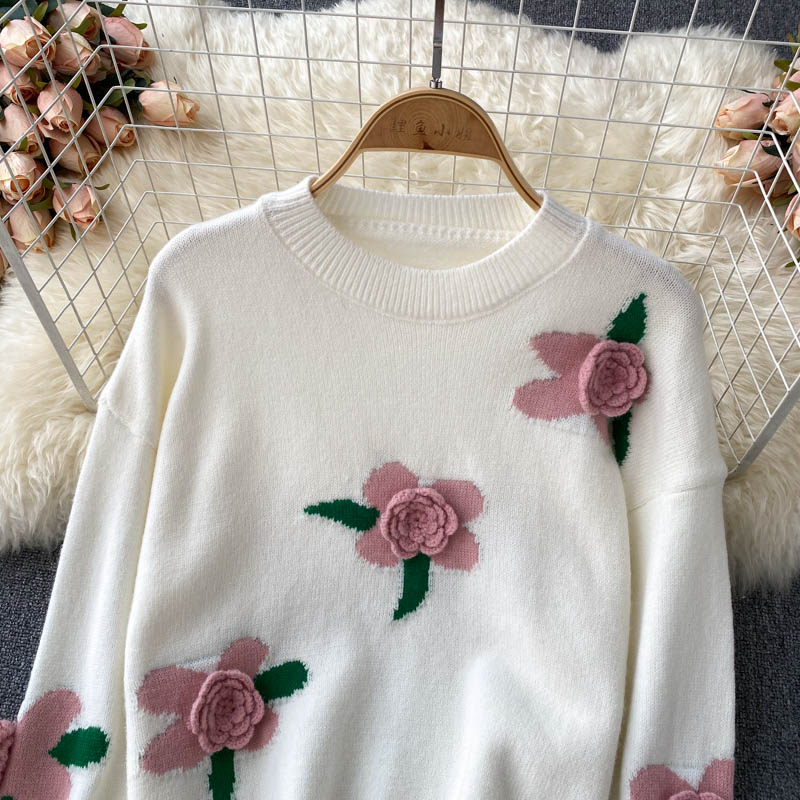 Flowers Long Sleeve Sweater 006