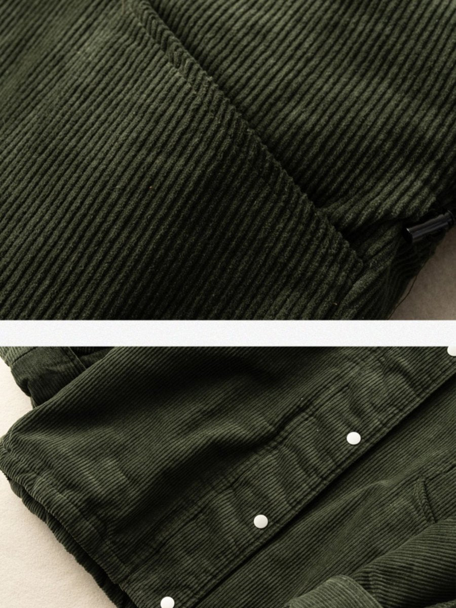 Thickened Corduroy Suit Collar Short Coat