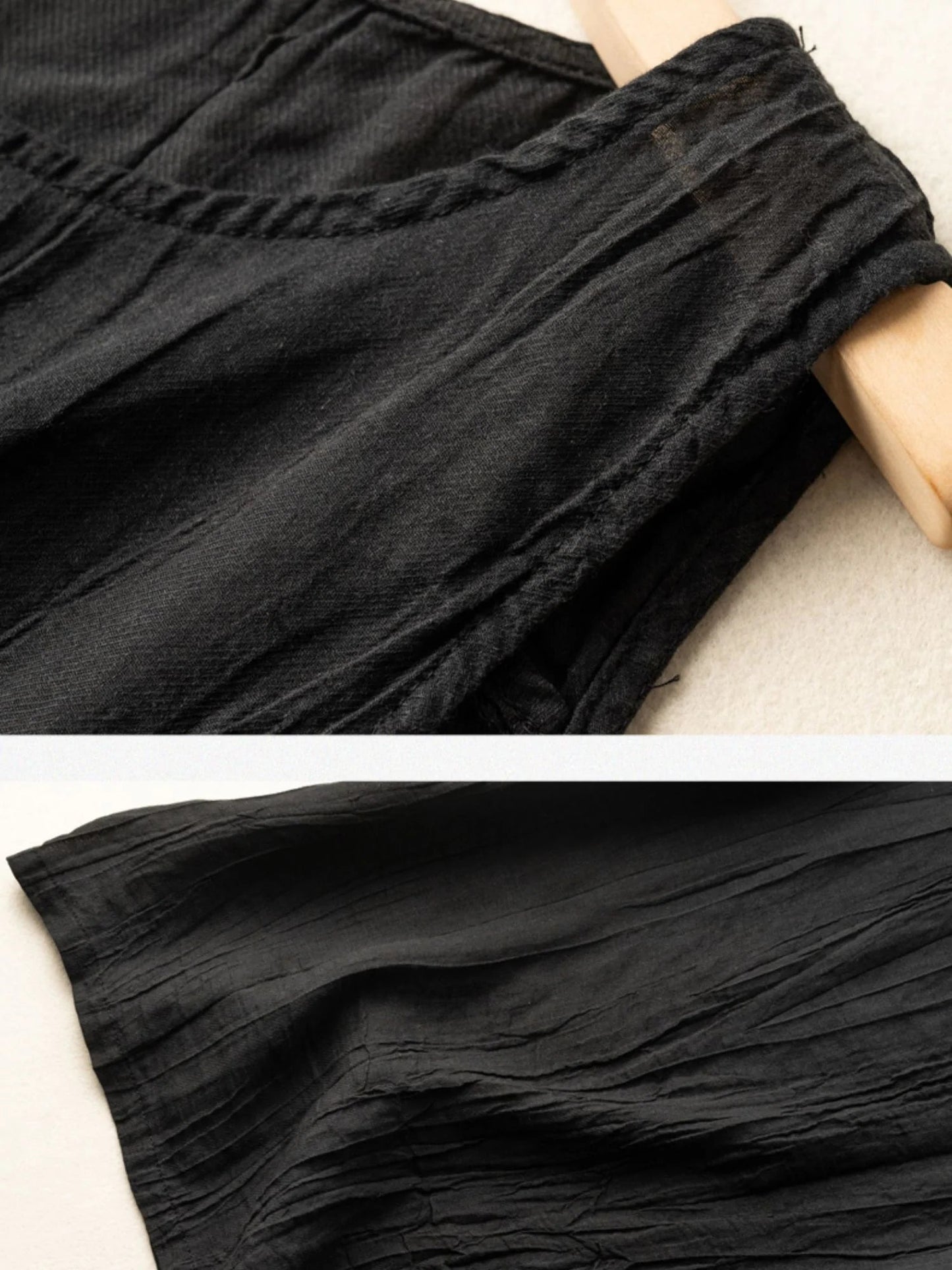 Linen Round Neck Sleeveless Vest Top