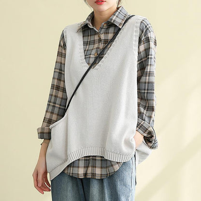Retro Knitted Pullover Sweater Vest