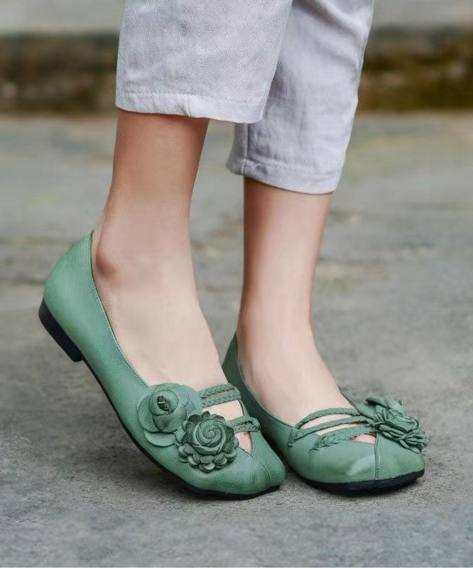 Khaki Flat Shoes for Splicing Flat Feet Shoes