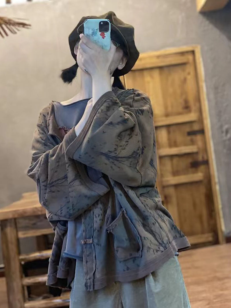 Winter Worn Button Pocket Loose Coat
