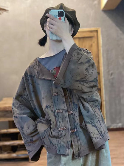Winter Worn Button Pocket Loose Coat