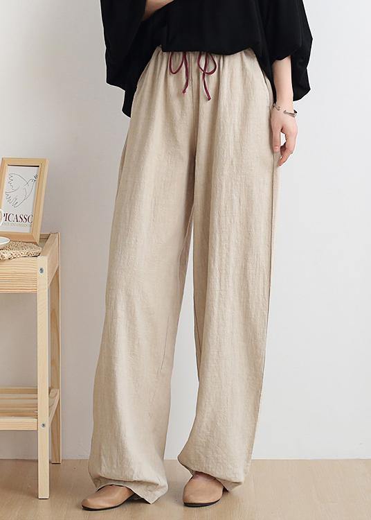 Nude Trousers New Spring and Summer Bloomers Linen High Waist Carrot Pants