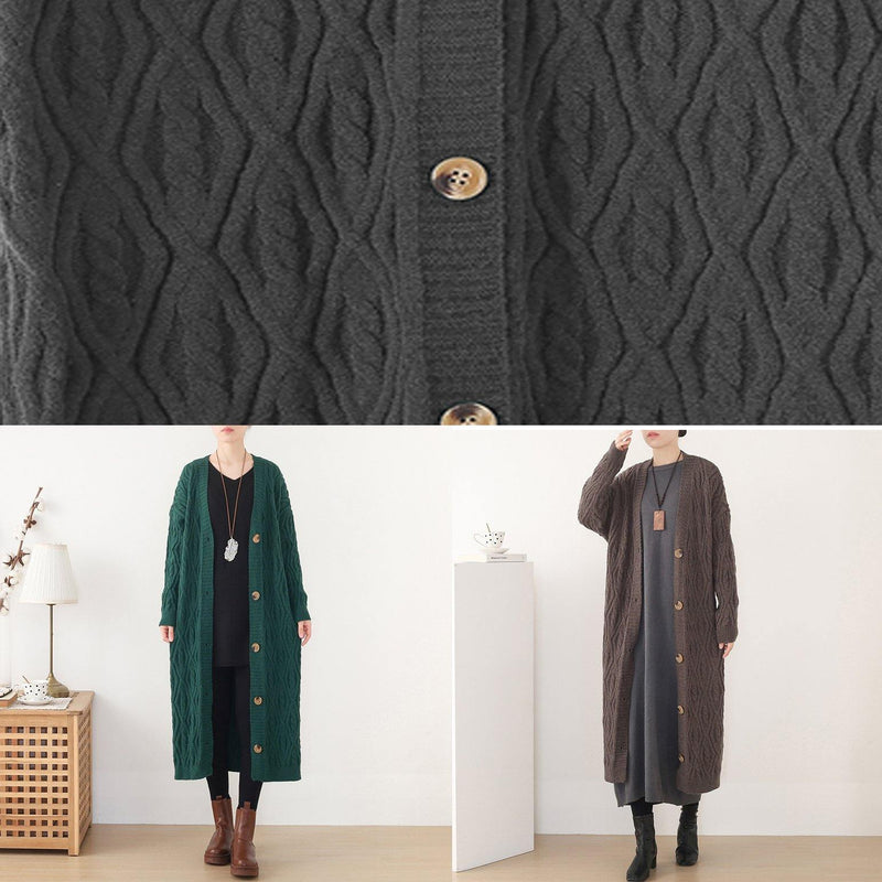 Knitwear Fall Green Wild Sweater Coat