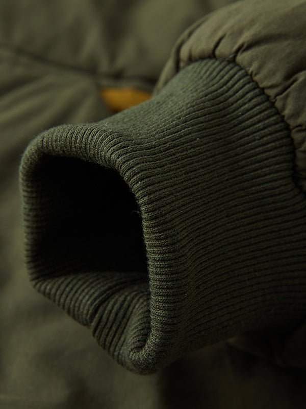 100% Natural Fabric Winter Warm Fleece Lined Pure Color Coat in One-size