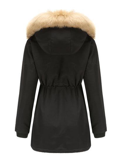 Coat Daily Lamb Wool Fall Winter Regular Midi Length Coat Color Oversized Coat