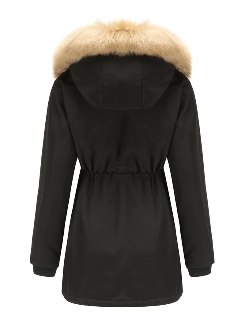 Coat Daily Lamb Wool Fall Winter Regular Midi Length Coat Color Oversized Coat