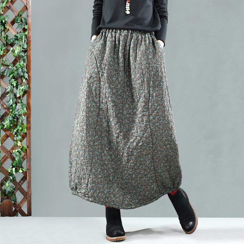 Thick Printed Quilted Skirt