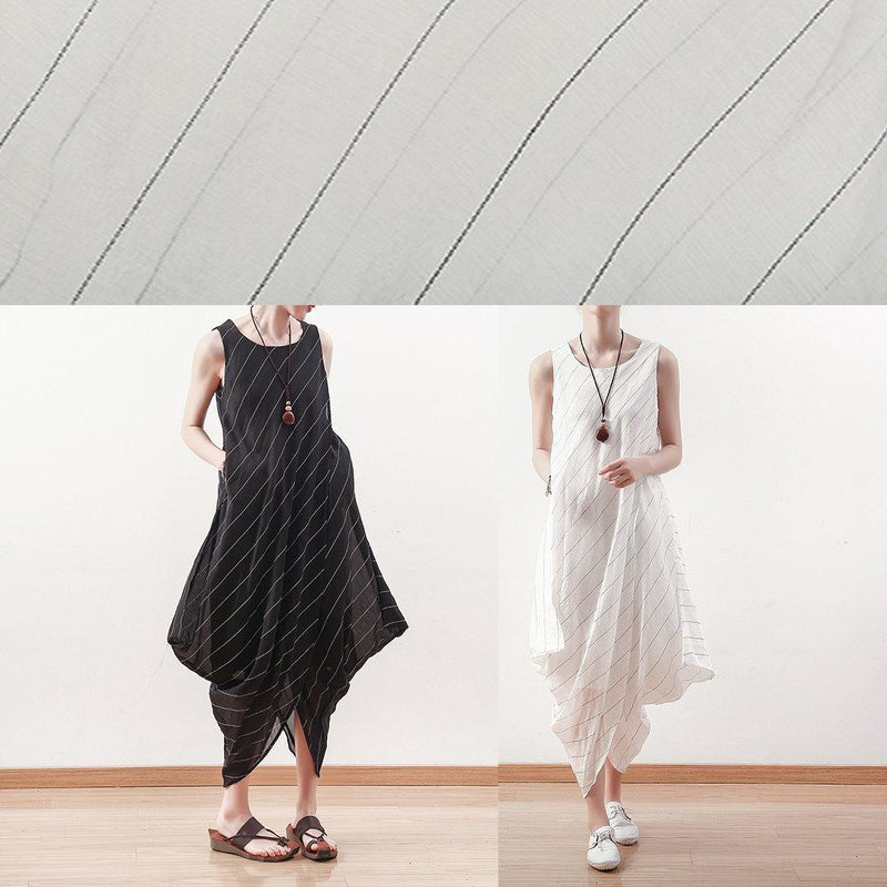 Summer Black Dress Slim Irregular Vest Skirt Mid-length Skirt