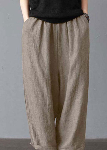 High Elastic Waist Loose Wide Leg Pants