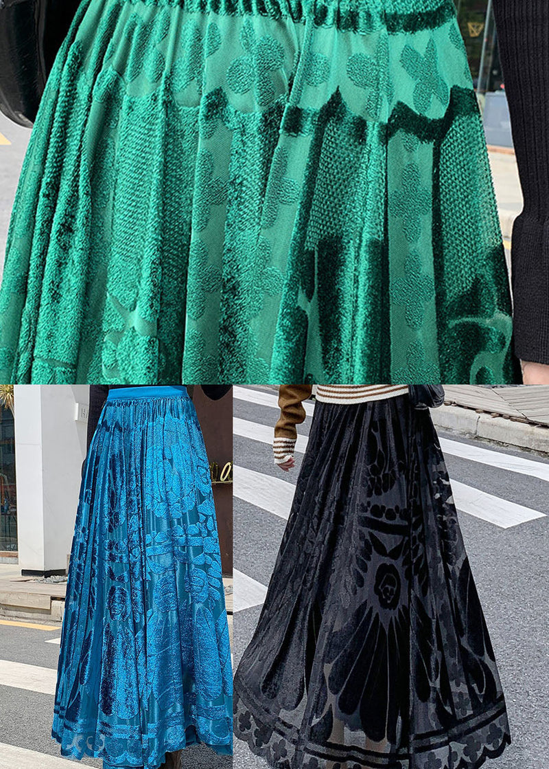 Green Velour Skirts Winter
