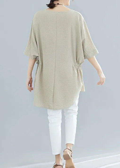 Loose Batwing Sleeve Cotton Blouse Inspiration Nude Shirts Summer
