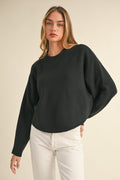 Irene® | Short crew neck sweater with dolman sleeves from Mable