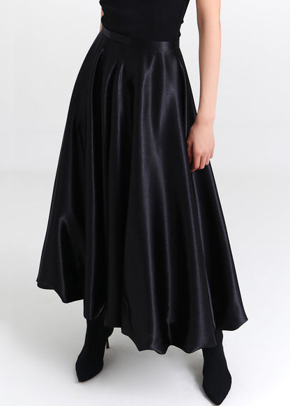 New Champagne Color High Waist Silk Skirt Spring