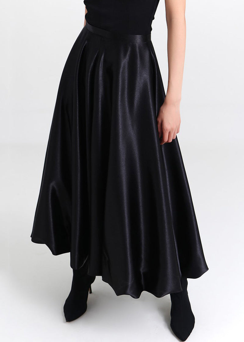New Champagne Color High Waist Silk Skirt Spring