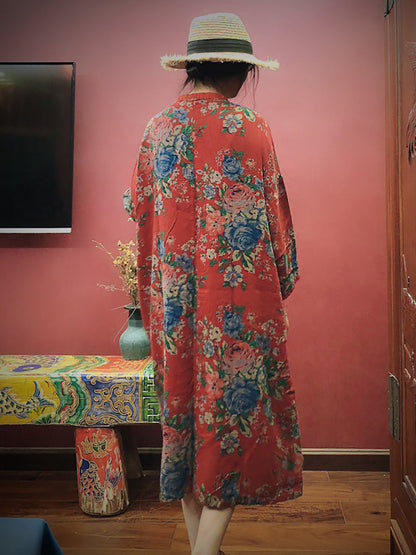 Cotton Print Loose Dress
