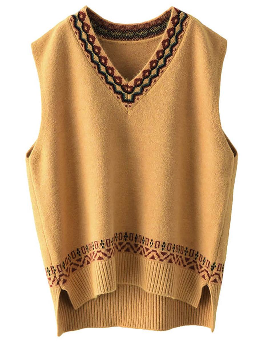 Winter Knitted Vest Sleeveless Sweater
