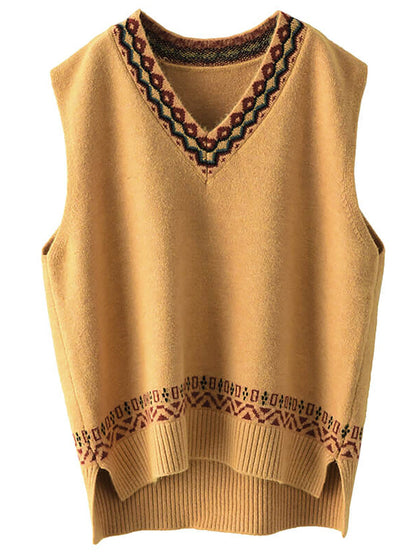 Winter Knitted Vest Sleeveless Sweater