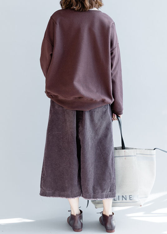 Purple Pockets Corduroy Skirt